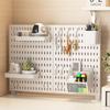Wall-Mounted Gaming Room Storage Wall Plastic Pegboard Shelf No-Punch Hole Board  for Kitchen