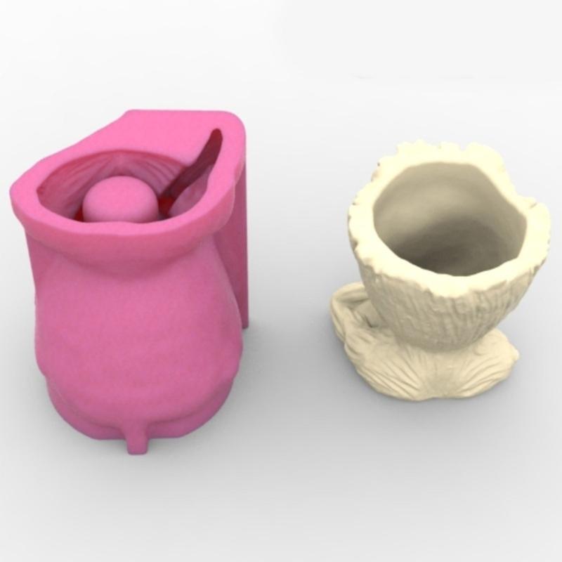 Silicone Flower Pots Mould Plant Shape Crafting Molds Planter Molds for Resin Casting Succulent Planter and Pen Holders