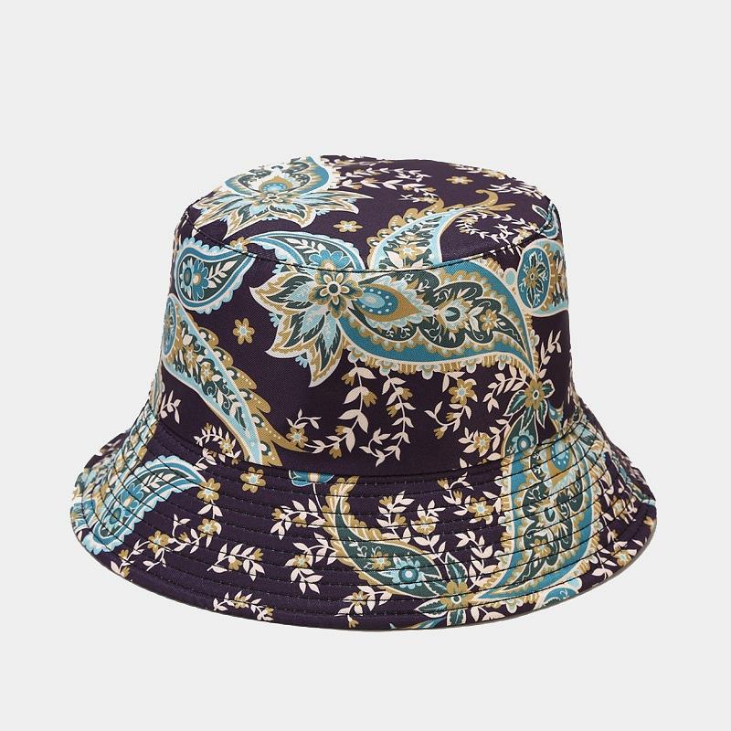 fashion plant printing pattern fisherman hat spring and summer outdoor sun protection fisherman cap unises fishing caps