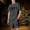 1977 Set corto da uomo di lusso da donna Abiti firmati Grafica oversize Harajuku y2k T-shirt Pantaloncini Marchio di alta qualità