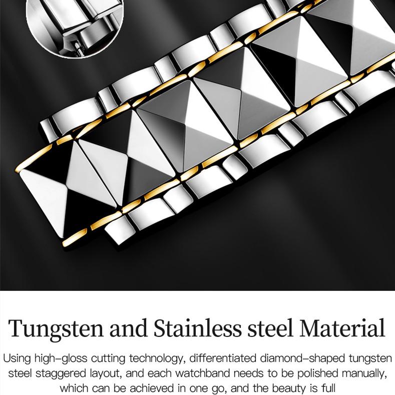 JINSHIDUN New Business and Leisure Men's Watch Automatic Mechanical Watch Luminous Waterproof High-end Business Watch Male