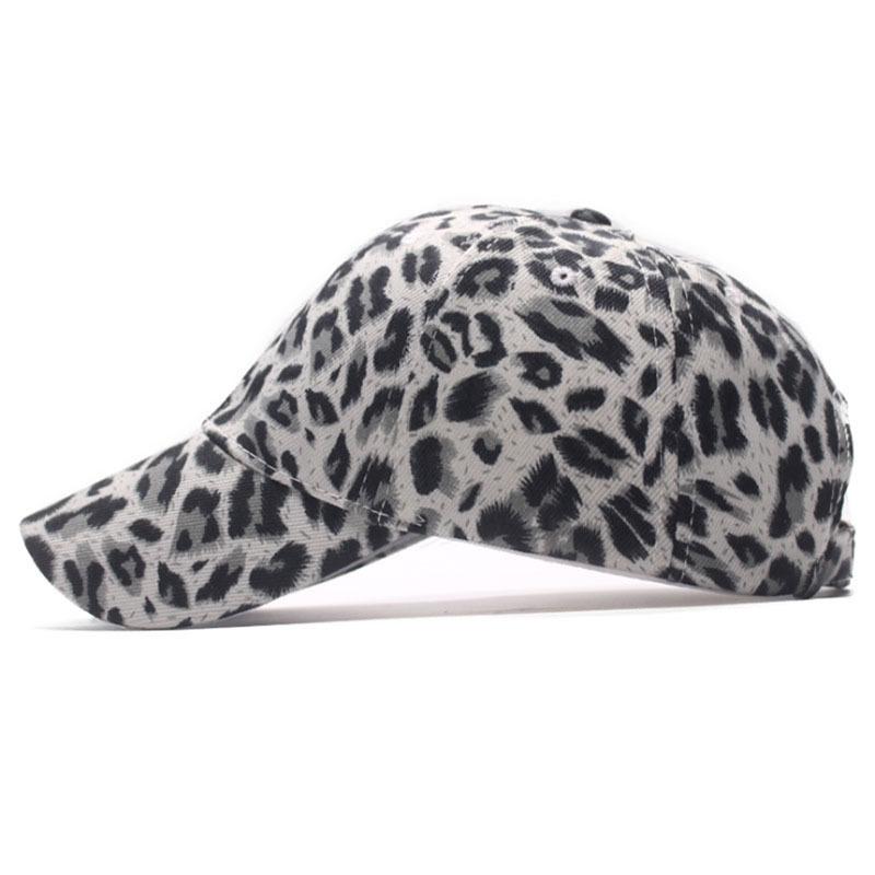 Popular leopard print cap sports and leisure baseball cap men's and women's curved hat autumn and winter