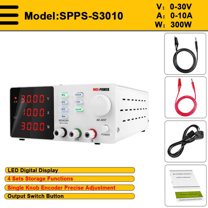 30V 10A DC Programmable Power Supply 4 Set Storage Function Lab Adjustable LED 12V 200V 300V Regulator Bench Source for Repair