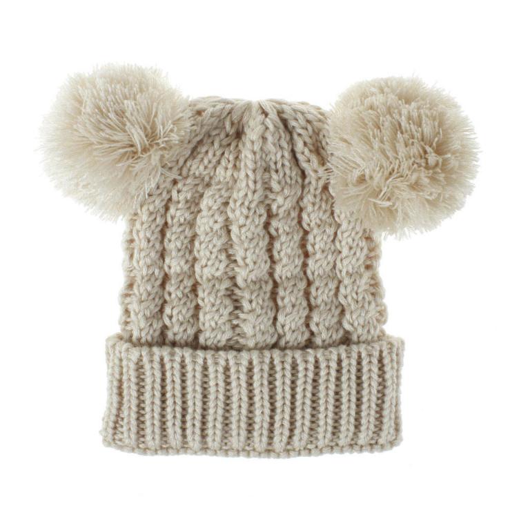 High Quality Custom Logo Children's Winter Knitted Hat Embroidery Kids Baby's Children's Winter Beanie Hat