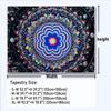 Amonercvita Blacklight Tapestry Trippy Mandala Tapestries UV Reactive Galaxy Stars Tapestry Psychedelic Neon Tapestries Wall Hanging Hippie Black