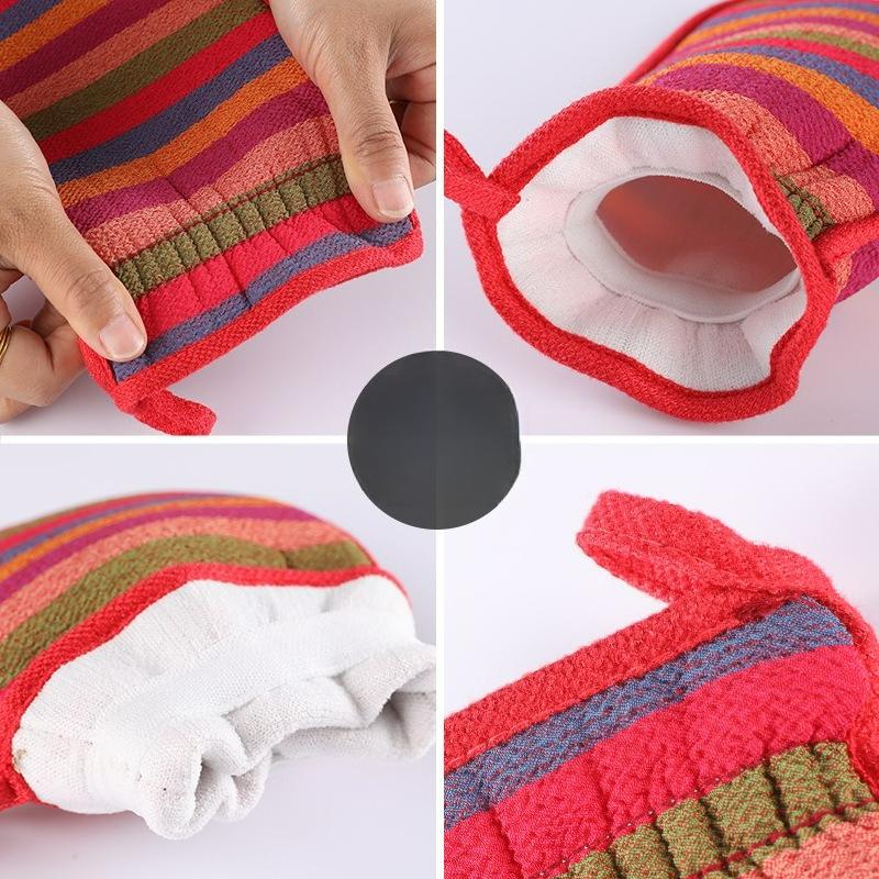 Rainbow strip bath towel Strong decontamination pull back strip bath towel hanging thickened bath gloves bath towel