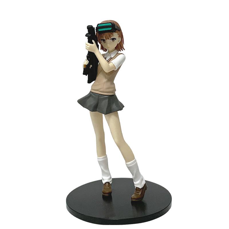 Animation A Certain Magical Index Misaka Mikoto Railgun Girl POLYVINYL CHLORIDE Action Figures Figure Miniature Plaything Present
