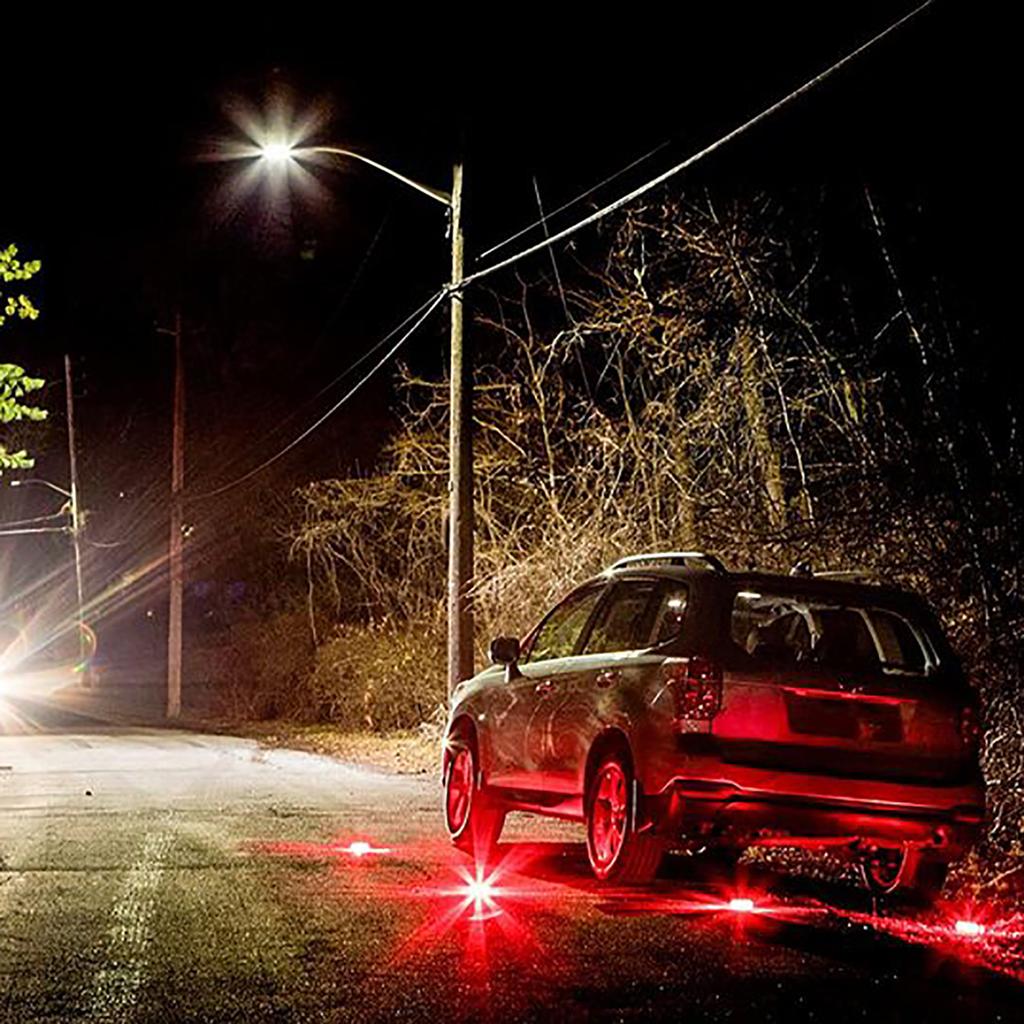 LED Road Flares Emergency Lights Roadside Car Safety Flare Kit for Vehicles 3 Disc Pack with Tools