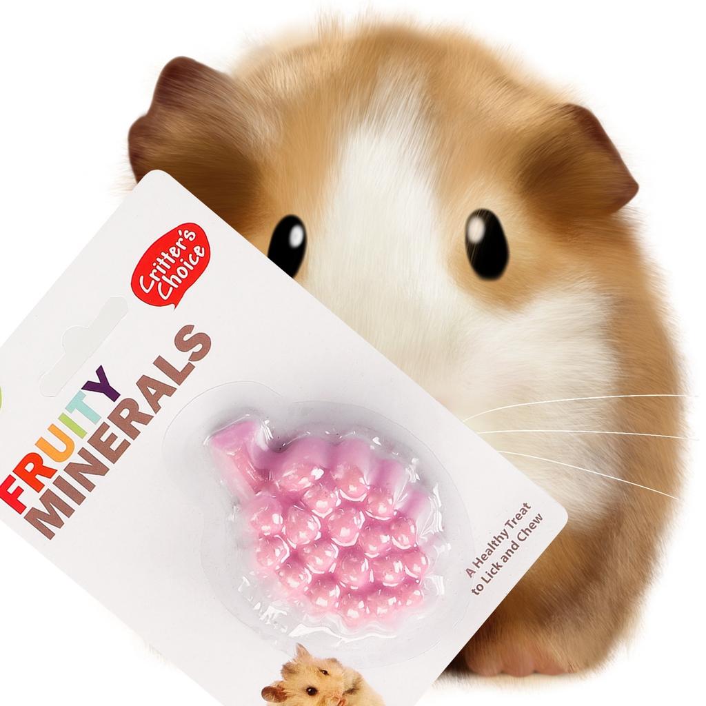 Limestone Cube for Rodents Grape Minerals Grinds Teeth 30G
