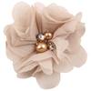 Eye-catching Chiffon Flowers Clips Daily Lightweight Easy Wear Rhinestone Fake Pearl Kids Hairpins