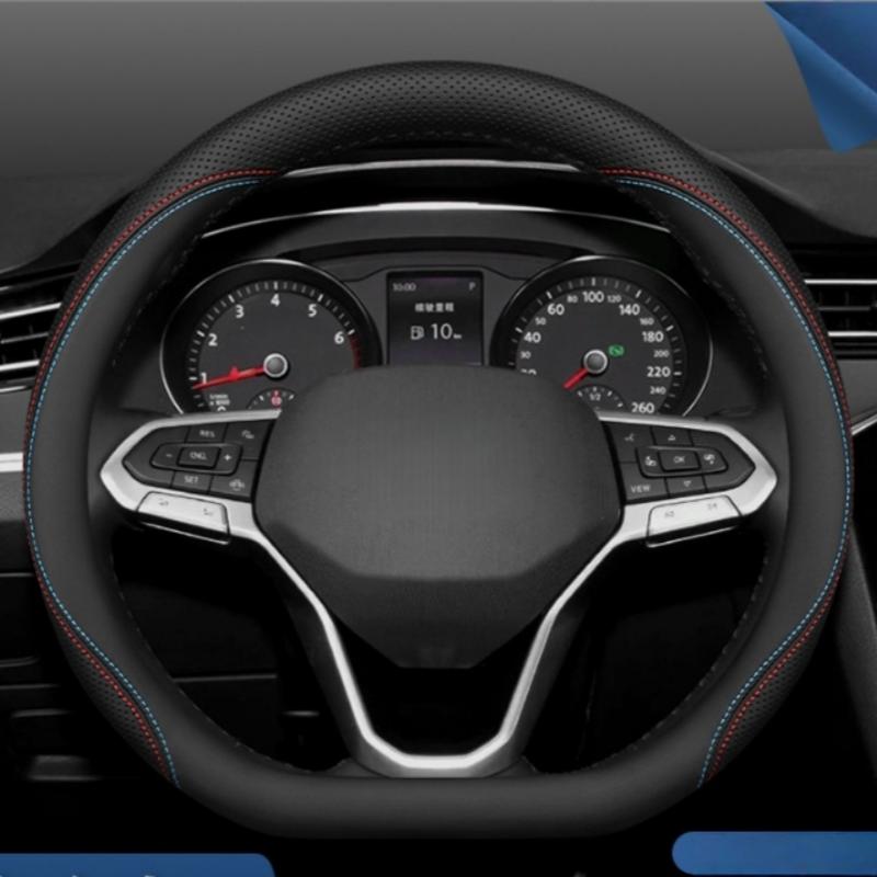 Leder Maßgeschneiderte Auto-Lenkradabdeckung für Volkswagen Golf 7 GTI Golf R MK7 VW Polo GTI Innenraum Auto Autozubehör