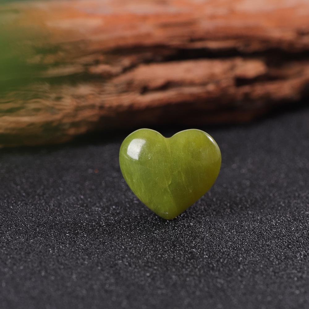 8x20mm Natural Stone Peach Heart Pendant - Crystal, Jade, Agate Gem for DIY Jewelry