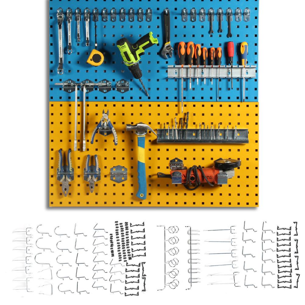 51 Pcs Pegboard Hook Nickel Plated Hanging Hook Combination Kit for Hammer Wrench Pliers