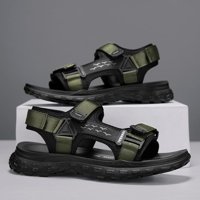Men's Sandals Open Toe Breathable Adjustable Sneakers Non-slip Waterproof Applicable Outdoor Hiking Travel Beach Roman Shoes