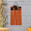 Dynamic Swaying Door Lintel Decoration Halloween Rag Flag Banner, Pumpkin Maple Leaf Flower Ribbon Hanging Escape Room Thrilling Atmosphere