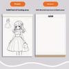 1Pcs 48 Pages Simple Hand-Drawn Outlines Anime Character Line Art Drawing Book For Beginners Tracing & Practice Painting