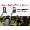 Black "Nyx Fog Light Mount" Fit For Royal Enfield Meteor 350