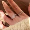 Real Full Moissanite Diamond Rings for Women   CopperFlower Shape Ring Engagement Wedding Bands Fine Jewelry Gift