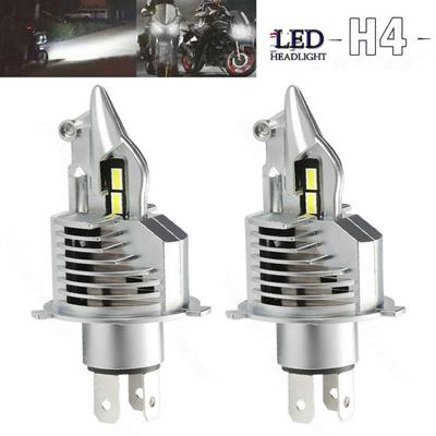 2Pcs Head Lamp Plug Play Long Lifespan Replacement Motorcycle H4 LED Headlight