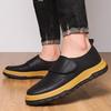 Leisure Walk Boat Shoes Casual Leather Flats Handmade Simple Moccasins Man Loafers Men Flats Lightweight Walking Shoes