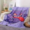 Mischievous Purple Ghost  Flannel Blanket Super Soft Warm Cozy Blanket for Sofa Bed Office Travel All‑Season Home Decor Gift