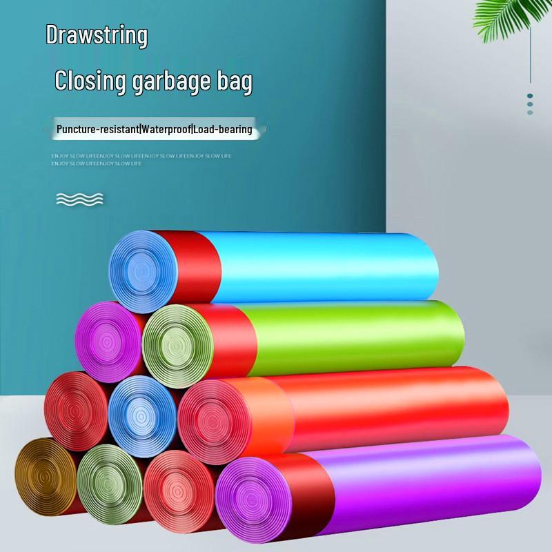 Large Disposable Drawstring Garbage Bags for Household Use