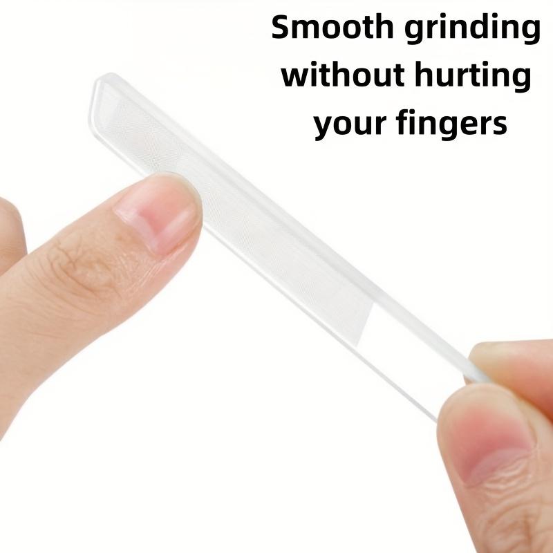 1pc Nano Glass Nail File with Storage Box for Grinding, Polishing and Repairing Nails Transparent Nail Art Tool, Professional Nail Salon Tool