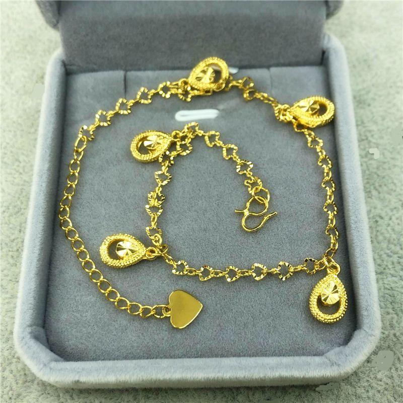 

Модный европейский золотой XINGX японский и корейский регулируемый браслет на ногу Water drop style