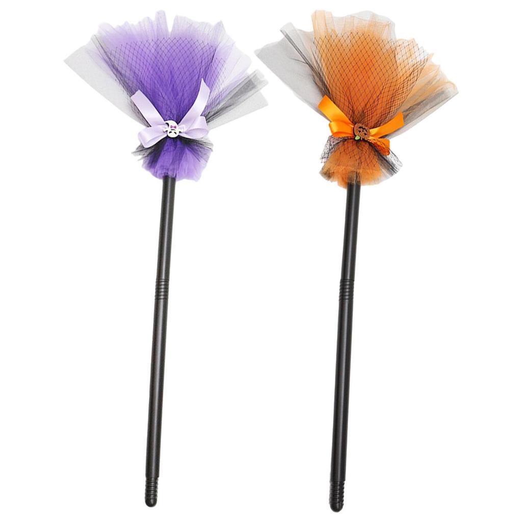 Halloween Witch Broom Halloween Broomstick Children Creative Photo Props Witch Broomstick for Holiday Stage Performances