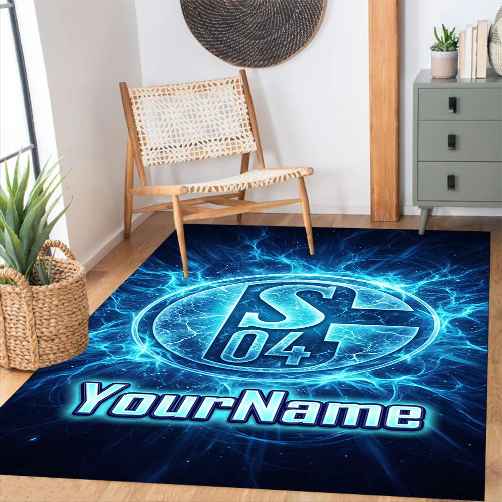 Fc Schalke 1 Personalisierter Teppich Perfekt für Spielzimmer Dekorieren Sie das Zimmer Outdoor-Spielzimmer Rutschfester Teppich Büro Wohndekoration Spirituelles Geschenk