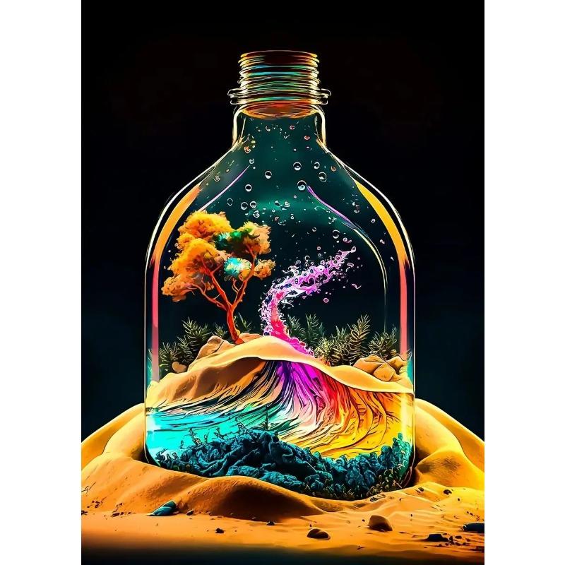 

Красочная дрейфующая бутылка Мировая архитектура Волны Пустыня Настенное искусство Постер Холст Живопись Принт Пейзаж Гостиная Домашний декор 21cm×30cm NoFrame