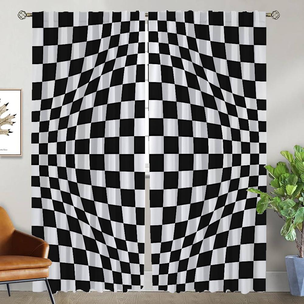 

3D Art Элегантные шторы для гостиной Тюль для спальни Шторы для перегородки Хэллоуин Украшение для домашнего интерьера Шторы W50xH70cmx2pcs-CL