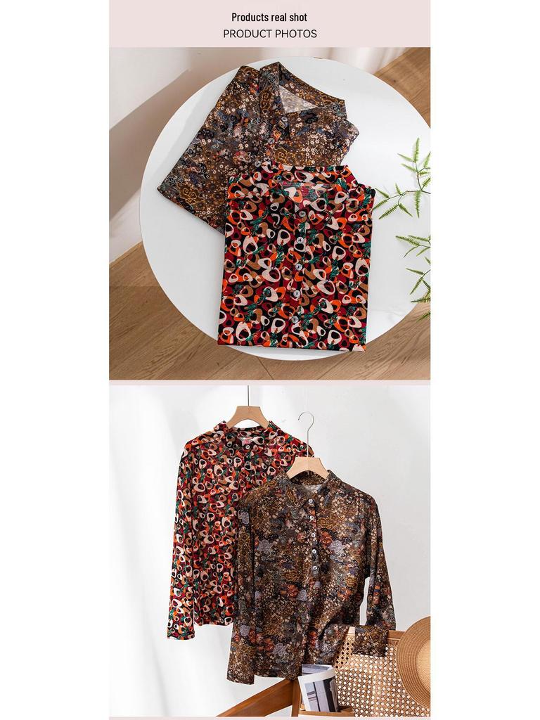 Women's Autumn/Winter Long Sleeve Merino Wool T-Shirt with Collar