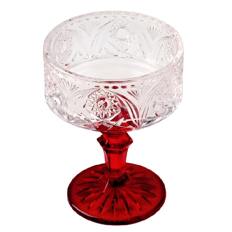 

Crystal Glass Ice Cream Goblet Cup Footed Bowl Dessert Cup for Serving Puddings Fruit Snacks Birthday Party Supplies