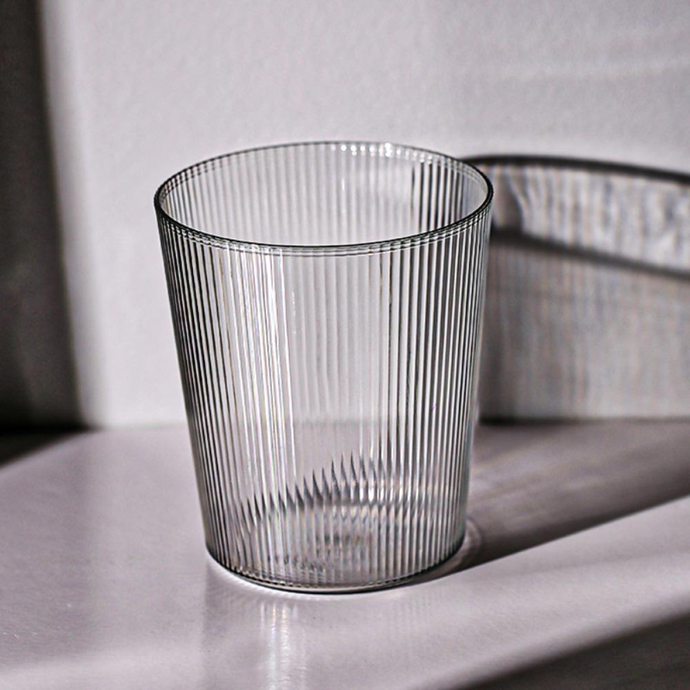 Large Capacity Waste Bin Striped Garbage Container Creative Plastic Trash Can  Kitchen