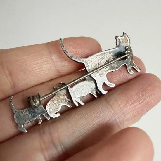 Cute Cat Family Brooch Cat Mom And Kittens Lapel Pin Stylish