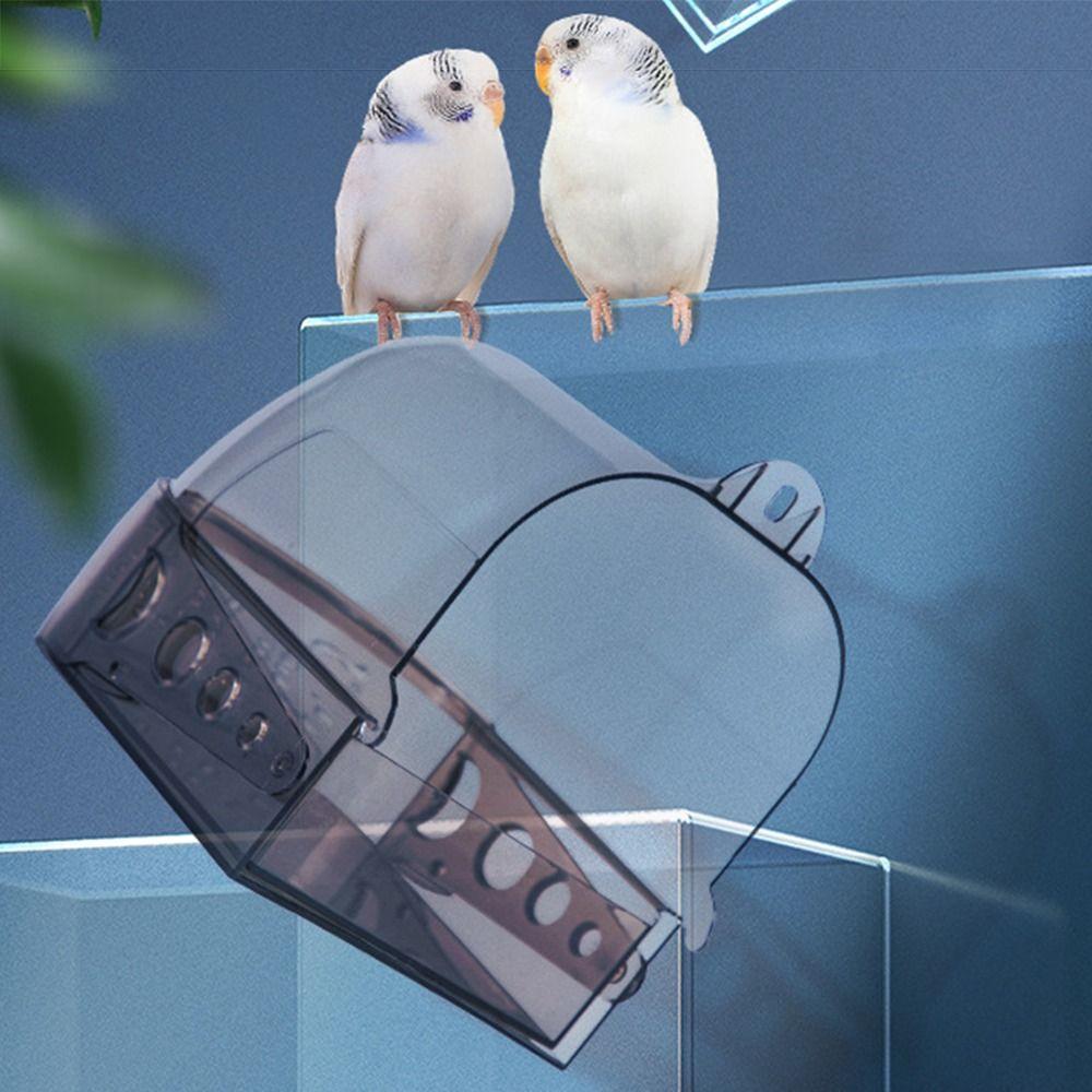 Nástěnný ptačí sprchový box Protiskluzová multifunkční koupací vana pro andulky Závěsný zásuvkový ptačí koupací box
