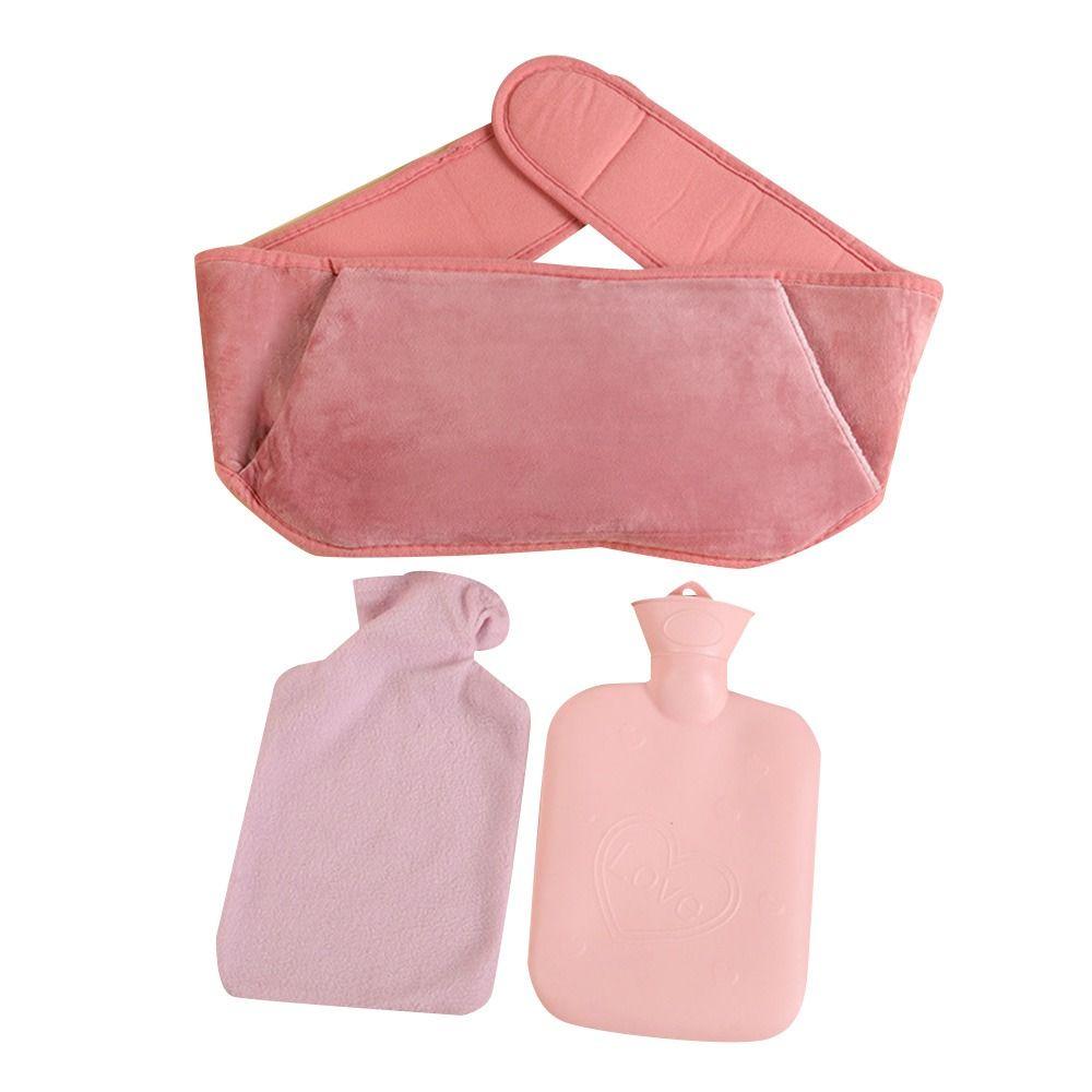 Portable PVC Hot Water Bottle Belt Wearable Cartoon Hot Water Pouch Soft Hand Warmer Plush Waist Cover Belt