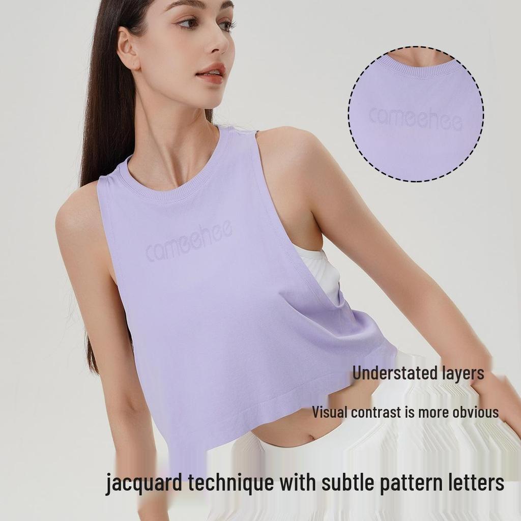 2025 Lulu Women's Quick-Dry Seamless Yoga Tank Top - Short, Sporty, and Stylish