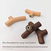 Key Hanger With Screws Bathroom Wooden Hook Non-slip Hook For Coats Bags Hats Tree Branch Wall Mounted Decor Organizer Hooks