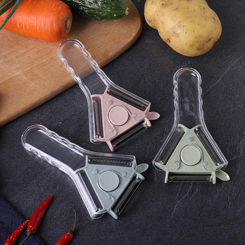 Three-in-One Multifunctional Peeler: Economical & Practical Rotary Grater and Knife for Fruits & Vegetables Green (Boxed) 82g