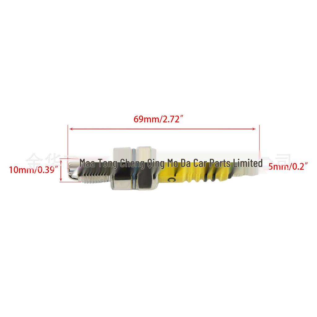 Yellow Porcelain Spark Plug for Zongshen 110 Loncin 125/150 A7TC - Motorcycle Accessory