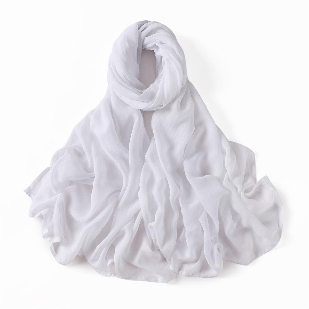New Cotton Linen Scarf For Women Girls Students Autumn Winter Solid Color Long Scarves Soft Viscose Shawl Female Wrap Shawls