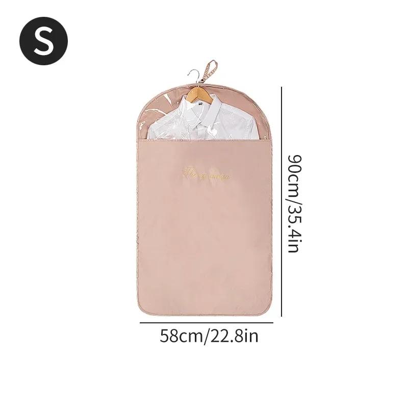 Satynowy Pokrowiec na Ubrania Pokrowiec Wiszący na Sukienkę Ochraniacz na Garnitur Płaszcz Torba do Przechowywania w Szafie Satynowy Pyłoszczelny Organizer na Odzież Sukienkę