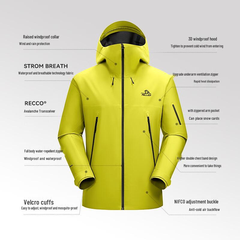 Pelliot Rock Shell Pro Unisex Outdoor Waterproof Hardshell Jacket