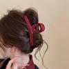 Luxurious Chocolate Shark Clip: Large, Single-Word Hair Accessory for Thick Hair, 2025 New Style.