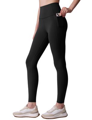 CRZ YOGA Cropped Yoga mit asiatischer Größe M Damen Leggings, Schnelltrocknend, Stretch, Taschen, Passform, Butterluxe, 24-Zoll Innennaht, Schwarz,