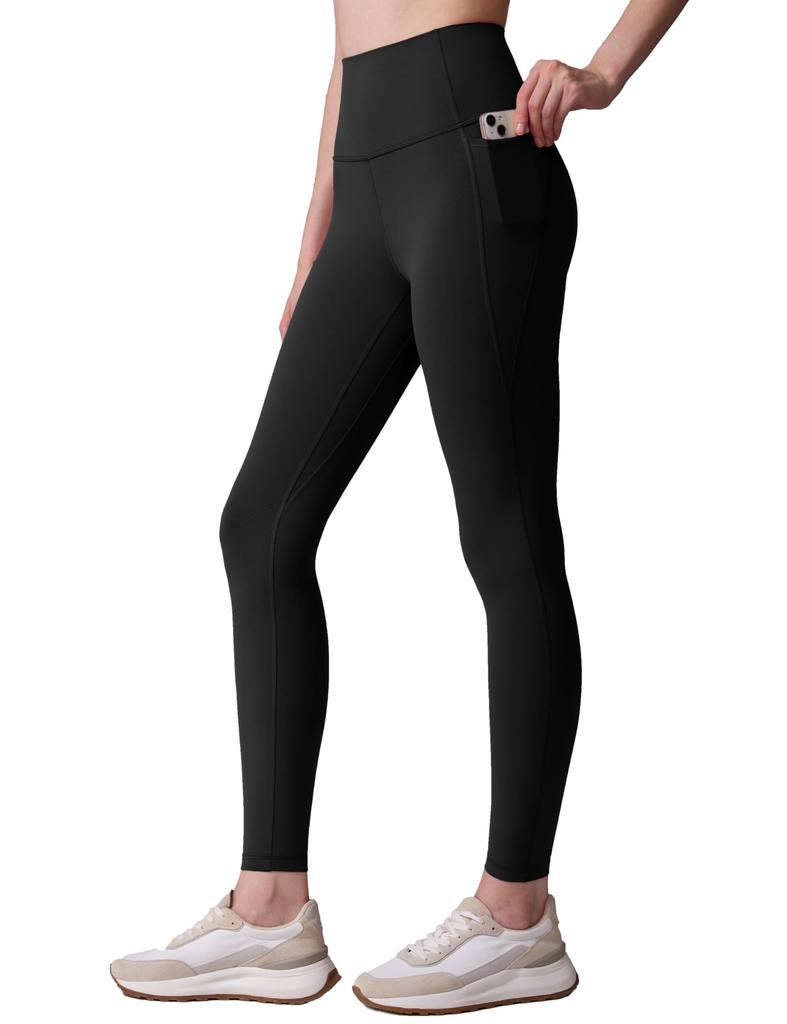 CRZ YOGA Cropped Yoga with Asian Size M Women's Leggings, Quick-Drying, Stretch, Pockets, Fit, Butterluxe, 24-Inch Inseam, Black,