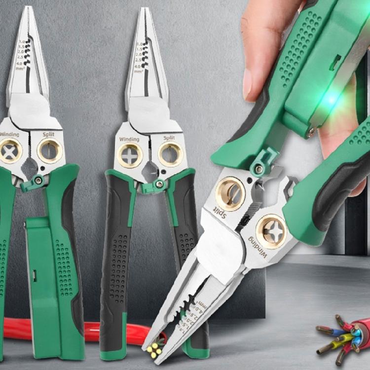 8 In 1 Wire Stripping Pliers Multifunction Electrician Cable Stripper Splitting Repair Hand Tool Pliers