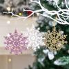 3Pcs/set Exquisite Christmas Snowflakes Acrylic Xmas Tree Ornaments Snowflakes Pendants  New Year